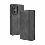 For OPPO Realme GT Neo2 Magnetic Buckle Retro Crazy Horse Texture Horizontal Flip Phone Leather Case with Holder & Card Slots & Photo Frame(Black)