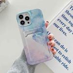 For iPhone 12 / 12 Pro Electroplating IMD TPU Phone Case with Card Slot(Colorful Starry Sky)