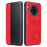 For Huawei Mate 30 Pro Crazy Horse Texture Smart View Window Horizontal Flip Leather Case(Red)