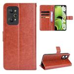 For OPPO Realme GT Neo2 Crazy Horse Texture Horizontal Flip Phone Leather Case with Holder & Card Slots & Lanyard(Brown)