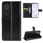 For Huawei nova 9 Pro / Honor 50 Pro Crazy Horse Texture Horizontal Flip Phone Leather Case with Holder & Card Slots & Lanyard(Black)