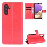 For Samsung Galaxy A13 5G Crazy Horse Texture Horizontal Flip Phone Leather Case with Holder & Card Slots & Lanyard(Red)