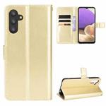 For Samsung Galaxy A13 5G Crazy Horse Texture Horizontal Flip Phone Leather Case with Holder & Card Slots & Lanyard(Gold)