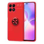 For Honor 30i Metal Ring Holder 360 Degree Rotating TPU Phone Case(Red)