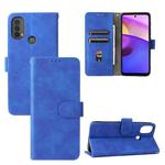 For Motorola Moto E20 / E30 / E40 Skin Feel Magnetic Horizontal Flip Phone Leather Case with Holder & Card Slots & Wallet(Blue)