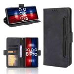 For vivo iQOO 8 Pro Skin Feel Calf Pattern Horizontal Flip Leather Phone Case with Holder & Card Slots & Photo Frame(Black)