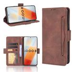 For vivo iQOO 8 Skin Feel Calf Pattern Horizontal Flip Leather Phone Case with Holder & Card Slots & Photo Frame(Brown)