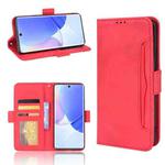 For Huawei nova 9 Skin Feel Calf Pattern Horizontal Flip Leather Phone Case with Holder & Card Slots & Photo Frame(Red)