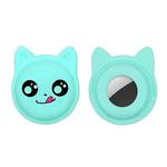 Naughty Smiley Cute Cartoon Pet Collar Anti-lost Tracker Silicone Case For AirTag(Mint Green)