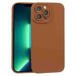 For iPhone 13 Pro Max TPU Oil-sprayed Soft Phone Case (Brown)