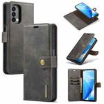 For OnePlus Nord 2 5G DG.MING Crazy Horse Texture Flip Detachable Magnetic Leather Case with Holder & Card Slots & Wallet(Grey)