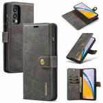 For OnePlus Nord N200 5G DG.MING Crazy Horse Texture Flip Detachable Magnetic Leather Case with Holder & Card Slots & Wallet(Grey)