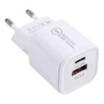 20WACB 20W QC3.0 + PD Quick Charger, Plug Specification:EU Plug(White)