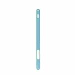 Two-hole Solid Color Silicone Stylus Protective Case For Apple Pencil 2(Sky Blue)