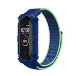 For Xiaomi Mi Band 6 / 5 / 4 / 3 Armor Nylon Strap Watch Band(Lime Green)