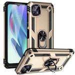 For Motorola Moto G50 5G Shockproof TPU + PC Protective Phone Case with 360 Degree Rotating Holder(Gold)