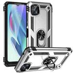 For Motorola Moto G50 5G Shockproof TPU + PC Protective Phone Case with 360 Degree Rotating Holder(Silver)