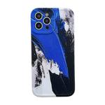 IMD Workmanship TPU Shockproof Phone Case For iPhone 11 Pro Max(Blue 3D Abstract Oil Painting)