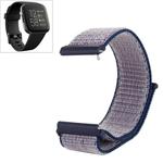 For Fitbit Versa / Versa 2 Nylon Watch Band with Hook and Loop Fastener(Blue Grey)