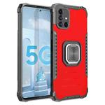 For Samsung Galaxy A51 5G Fierce Warrior Series Armor Aluminum Alloy + TPU Phone Case with Ring Holder(Red)