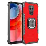 For Motorola Moto G Play 2021 Fierce Warrior Series Armor Aluminum Alloy + TPU Phone Case with Ring Holder(Red)