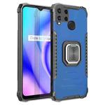 For OPPO Realme C15 / C12 / C25 Fierce Warrior Series Armor Aluminum Alloy + TPU Phone Case with Ring Holder(Blue)