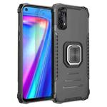For OPPO Realme 7 Fierce Warrior Series Armor Aluminum Alloy + TPU Phone Case with Ring Holder(Black)