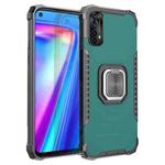 For OPPO Realme 7 Fierce Warrior Series Armor Aluminum Alloy + TPU Phone Case with Ring Holder(Green)