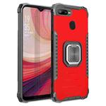 For OPPO A7 / A5S / A12 / A11K / F9 Fierce Warrior Series Armor Aluminum Alloy + TPU Phone Case with Ring Holder(Red)
