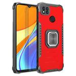 For Xiaomi Redmi 9C / Redmi 9 Indian Version Fierce Warrior Series Armor Aluminum Alloy + TPU Phone Case with Ring Holder(Red)