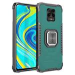 For Xiaomi Redmi Note 9S / Note 9 Pro Fierce Warrior Series Armor Aluminum Alloy + TPU Phone Case with Ring Holder(Green)