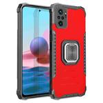 For Xiaomi Redmi Note 10 4G / Note 10S Fierce Warrior Series Armor Aluminum Alloy + TPU Phone Case with Ring Holder(Red)