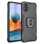 For Xiaomi Redmi Note 10 Pro / Note 10 Pro Max Fierce Warrior Series Armor Aluminum Alloy + TPU Phone Case with Ring Holder(Black)
