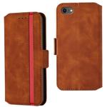 For iPhone SE 2020 & 8 & 7 Retro Frosted Oil Side Horizontal Flip Case with Holder & Card Slots(Brown)