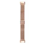 For Fitbit Charge 5 Milan Steel Double Buckles Strap Watch Band(Rose Gold)