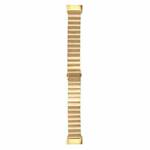 For Fitbit Charge 5 One-bead Steel Strap Watch Band(Gold)
