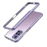 For Xiaomi Redmi Note 11 Pro/11 Pro+ Aurora Series Lens Protector + Metal Frame Phone Case(Light Purple Silver)