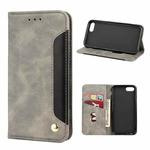 Skin Feel Splicing Leather Phone Case For iPhone 6 Plus & 6s Plus(Grey)