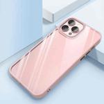 Clear Back Shockproof Phone Case For iPhone 13 Pro(Pink)