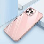 Clear Back Shockproof Phone Case For iPhone 12 Pro Max(Pink)