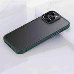 For iPhone 13 mini Frosted Back Shockproof Phone Case (Deep Green)