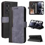 For OPPO Realme GT Neo2 Business Stitching-Color Horizontal Flip PU Leather Phone Case(Gray)