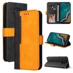 For Nokia G50 Business Stitching-Color Horizontal Flip PU Leather Phone Case(Orange)
