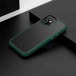 For iPhone 12 mini Frosted Back Shockproof Phone Case (Deep Green)