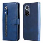 For Huawei nova 9 / Honor 50 5G Calf Texture Zipper Horizontal Flip Leather Phone Case(Blue)