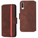 For Galaxy A90 5G Retro Frosted Oil Side Horizontal Flip Case with Holder & Card Slots(Wine Red)