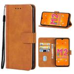 Leather Phone Case For Xiaomi Poco M2(Brown)