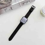 Crazy Horse Texture Matte Watch Band For Apple Watch Series 8&7 41mm / SE 2&6&SE&5&4 40mm / 3&2&1 38mm(Black)