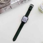 Crazy Horse Texture Matte Watch Band For Apple Watch Series 8&7 41mm / SE 2&6&SE&5&4 40mm / 3&2&1 38mm(Green)