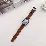 Crazy Horse Texture Matte Watch Band For Apple Watch Series 8&7 41mm / SE 2&6&SE&5&4 40mm / 3&2&1 38mm(Brown)